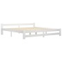 Estructura de cama madera maciza de pino blanca 200x200 cm de vidaXL, Camas y somieres - Ref: Foro24-322004, Precio: 105,51 €...