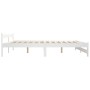 Solid white pine wood bed frame 200x200 cm by vidaXL, Beds and slatted bases - Ref: Foro24-322004, Price: 105,99 €, Discount: %