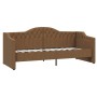 Brown fabric USB sofa bed 90x200 cm by vidaXL, Beds and slatted bases - Ref: Foro24-337187, Price: 212,73 €, Discount: %