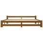 Solid pine wood bed frame honey brown 200x200 cm by vidaXL, Beds and slatted bases - Ref: Foro24-322011, Price: 112,99 €, Dis...