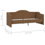 Brown fabric USB sofa bed 90x200 cm by vidaXL, Beds and slatted bases - Ref: Foro24-337187, Price: 212,73 €, Discount: %