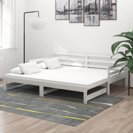 Removable sofa bed solid white pine wood 2x(90x200) cm by vidaXL, Beds and slatted bases - Ref: Foro24-3083660, Price: 449,99...