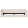 Cream fabric USB sofa bed 90x200 cm by vidaXL, Beds and slatted bases - Ref: Foro24-337243, Price: 257,68 €, Discount: %