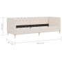 Cream fabric USB sofa bed 90x200 cm by vidaXL, Beds and slatted bases - Ref: Foro24-337243, Price: 257,68 €, Discount: %