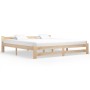 Estructura de cama madera maciza de pino 200x200 cm de vidaXL, Camas y somieres - Ref: Foro24-321997, Precio: 111,26 €, Descu...