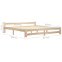 Estructura de cama madera maciza de pino 200x200 cm de vidaXL, Camas y somieres - Ref: Foro24-321997, Precio: 111,26 €, Descu...