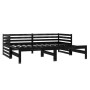 Removable sofa bed solid black pine wood 2x(90x200) cm by vidaXL, Beds and slatted bases - Ref: Foro24-3083713, Price: 245,99...