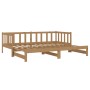 Sofá cama extraíble madera maciza de pino miel 2x(90x200) cm de vidaXL, Camas y somieres - Ref: Foro24-3083667, Precio: 482,9...