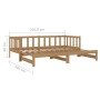 Abnehmbares Schlafsofa aus massivem Honigkiefernholz 2x(90x200) cm von vidaXL, Betten und Lattenroste - Ref: Foro24-3083667, ...