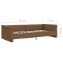 Brown fabric USB sofa bed 90x200 cm by vidaXL, Beds and slatted bases - Ref: Foro24-337197, Price: 485,89 €, Discount: %