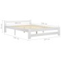 Solid white pine wood bed frame 160x200 cm by vidaXL, Beds and slatted bases - Ref: Foro24-322002, Price: 123,15 €, Discount: %