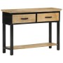 Mesa consola madera maciza de mango rugosa 110x30x75 cm de vidaXL, Mesas auxiliares - Ref: Foro24-351618, Precio: 221,16 €, D...