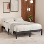 Estructura de cama de madera maciza de pino gris 140x190 cm de vidaXL, Camas y somieres - Ref: Foro24-809999, Precio: 104,85 ...