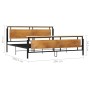 Estructura de cama de metal 200x200 cm de vidaXL, Camas y somieres - Ref: Foro24-324875, Precio: 165,25 €, Descuento: %