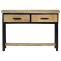 Mesa consola madera maciza de mango rugosa 110x30x75 cm de vidaXL, Mesas auxiliares - Ref: Foro24-351618, Precio: 221,16 €, D...