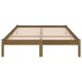 Estructura de cama madera maciza King marrón miel 150x200 cm de vidaXL, Camas y somieres - Ref: Foro24-810025, Precio: 108,75...