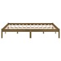 Estructura de cama madera maciza King marrón miel 150x200 cm de vidaXL, Camas y somieres - Ref: Foro24-810025, Precio: 108,75...