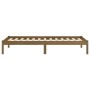 Estructura de cama madera maciza marrón miel 75x190 cm de vidaXL, Camas y somieres - Ref: Foro24-809980, Precio: 65,07 €, Des...