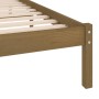 Estructura de cama madera maciza marrón miel 75x190 cm de vidaXL, Camas y somieres - Ref: Foro24-809980, Precio: 65,07 €, Des...