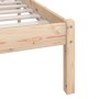 Solid pine wood bed frame 100x200 cm by vidaXL, Beds and slatted bases - Ref: Foro24-810137, Price: 62,04 €, Discount: %