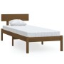 Estructura de cama madera pino individual marrón miel 90x190 cm de vidaXL, Camas y somieres - Ref: Foro24-810115, Precio: 100...