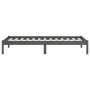 Estructura de cama individual madera maciza gris 90x190 cm de vidaXL, Camas y somieres - Ref: Foro24-809984, Precio: 86,99 €,...