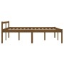 Cama para personas mayores madera maciza pino marrón 135x190 cm de vidaXL, Camas y somieres - Ref: Foro24-810592, Precio: 120...