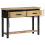 Mesa consola madera maciza de mango rugosa 110x30x75 cm de vidaXL, Mesas auxiliares - Ref: Foro24-351618, Precio: 221,16 €, D...