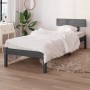 Estructura de cama madera maciza de pino gris 100x200 cm de vidaXL, Camas y somieres - Ref: Foro24-810139, Precio: 82,10 €, D...