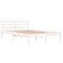 Solid white pine wood bed frame 120x200 cm by vidaXL, Beds and slatted bases - Ref: Foro24-810426, Price: 87,83 €, Discount: %