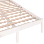 Solid white pine wood bed frame 120x200 cm by vidaXL, Beds and slatted bases - Ref: Foro24-810426, Price: 87,83 €, Discount: %