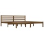 Honey brown solid pine wood bed frame 180x200 cm by vidaXL, Beds and slatted bases - Ref: Foro24-810448, Price: 132,29 €, Dis...