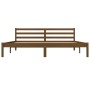 Honey brown solid pine wood bed frame 180x200 cm by vidaXL, Beds and slatted bases - Ref: Foro24-810448, Price: 132,29 €, Dis...