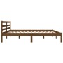 Estructura de cama madera maciza de pino marrón miel 180x200 cm de vidaXL, Camas y somieres - Ref: Foro24-810448, Precio: 132...