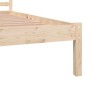 Estructura de cama madera maciza de pino 120x190 cm de vidaXL, Camas y somieres - Ref: Foro24-810400, Precio: 88,22 €, Descue...