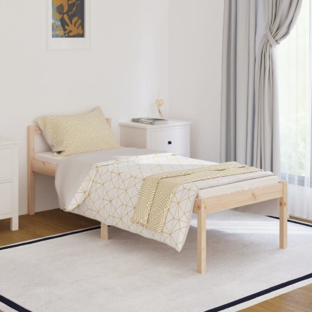 Cama de personas mayores madera maciza de pino 75x190 cm de vidaXL, Camas y somieres - Ref: Foro24-810574, Precio: 95,81 €, D...