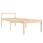 Cama de personas mayores madera maciza de pino 75x190 cm de vidaXL, Camas y somieres - Ref: Foro24-810574, Precio: 95,81 €, D...