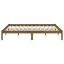 Estructura de cama madera maciza pino marrón miel 140x190 cm de vidaXL, Camas y somieres - Ref: Foro24-810000, Precio: 124,06...