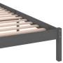 Solid gray pine wood bed frame 140x200 cm by vidaXL, Beds and slatted bases - Ref: Foro24-810432, Price: 123,99 €, Discount: %