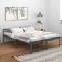 Bed for seniors solid gray pine wood 160x200 cm by vidaXL, Beds and slatted bases - Ref: Foro24-810626, Price: 117,99 €, Disc...