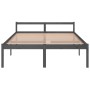 Bed for seniors solid gray pine wood 160x200 cm by vidaXL, Beds and slatted bases - Ref: Foro24-810626, Price: 117,99 €, Disc...