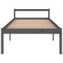 Cama para personas mayores madera maciza pino gris 100x200 cm de vidaXL, Camas y somieres - Ref: Foro24-810606, Precio: 87,99...