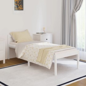 Bed for seniors solid white pine wood 75x190 cm by vidaXL, Beds and slatted bases - Ref: Foro24-810575, Price: 95,99 €, Disco...