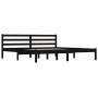 Estructura de cama madera maciza de pino negro 180x200 cm de vidaXL, Camas y somieres - Ref: Foro24-810449, Precio: 121,57 €,...