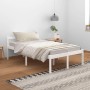 Bed for seniors solid white pine wood 120x200 cm by vidaXL, Beds and slatted bases - Ref: Foro24-810610, Price: 98,99 €, Disc...