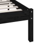 Black solid wood bed frame 120x190 cm by vidaXL, Beds and slatted bases - Ref: Foro24-810121, Price: 102,11 €, Discount: %