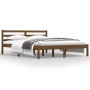 Estructura de cama madera maciza de pino marrón miel 150x200 cm de vidaXL, Camas y somieres - Ref: Foro24-810438, Precio: 110...