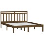 Estructura de cama madera maciza de pino marrón miel 120x200 cm de vidaXL, Camas y somieres - Ref: Foro24-3100587, Precio: 13...