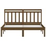 Honey brown solid pine wood bed frame 120x200 cm by vidaXL, Beds and slatted bases - Ref: Foro24-3100587, Price: 130,98 €, Di...