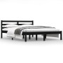 Solid black pine wood bed frame 140x190 cm by vidaXL, Beds and slatted bases - Ref: Foro24-810414, Price: 122,99 €, Discount: %